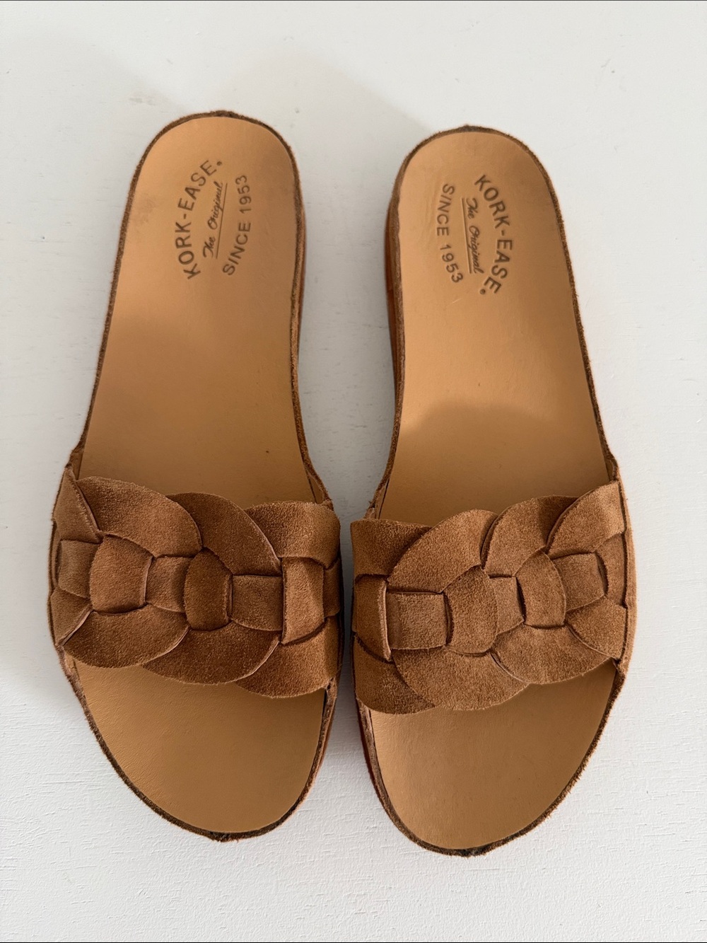 Kork-Ease Women's Tan Suede Slide sandals